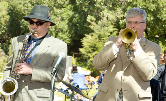 Brian and Andrew entertaining the crowd